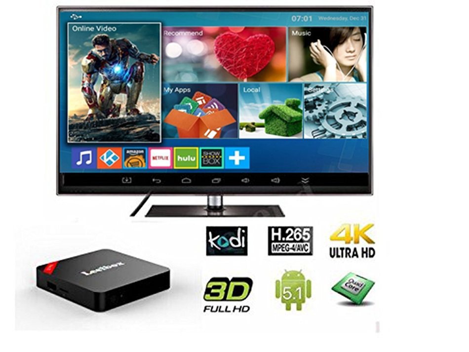 Leelbox Q1 PRO Android 6.0 TV Box Quad Core Amlogic S905X 64bits 2K&4K HDMI 2.0 KODI 16.0 Miracast Kodi Pre-installed... N6