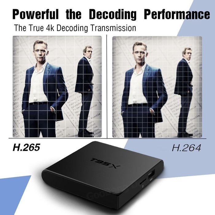 2017 Model GooBang Doo Android 6.0 TV Box, T95X Android TV Box Amlogic S905X 64 Bits and True 4K Playing N8