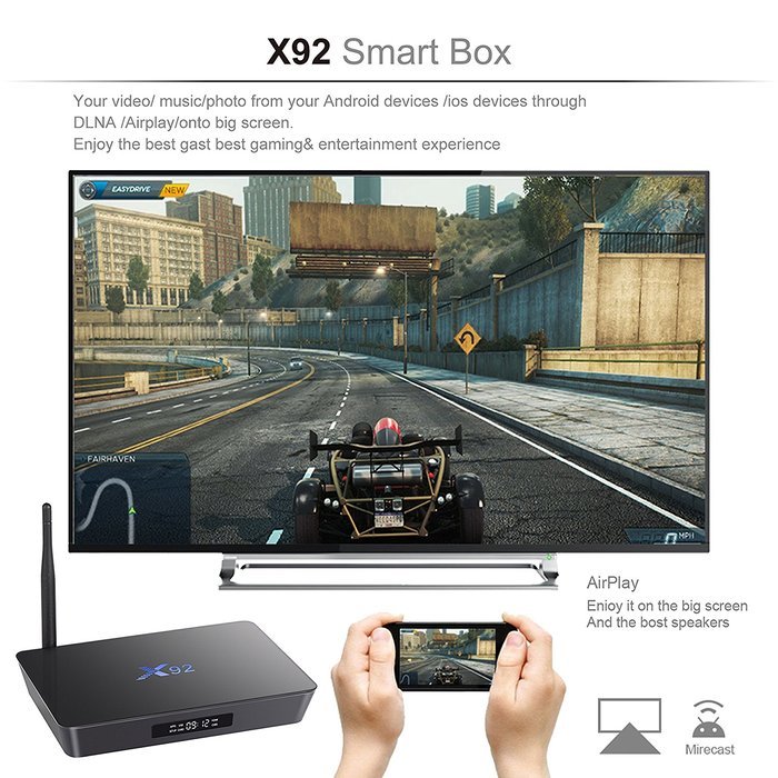 KOLOF X92 OTT Android 6.0 TV Box Amlogic S912 Octa Core KODI 16.1 2G 16G Streaming Media Player N9