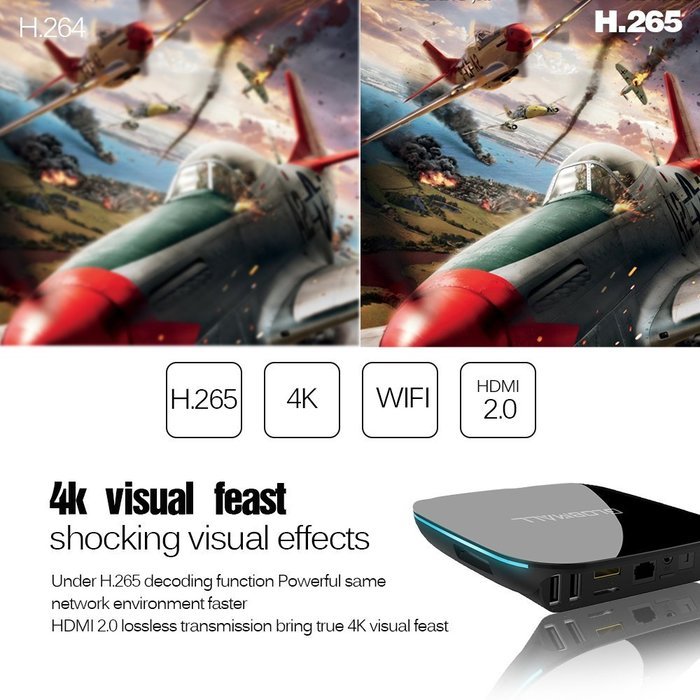 [Free Mini Keyboard] 2017 Model Globmall Android 6.0 TV Box, X2 Android TV Box Amlogic S905X 64 Bits 16GB ROM... N4