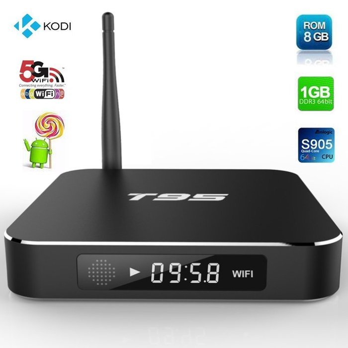 Epteam T95 Android TV Box Quad Core/1GB/8B/4K/S905 Dual Band Wifi- Internet Media Streaming Device & Game Player...