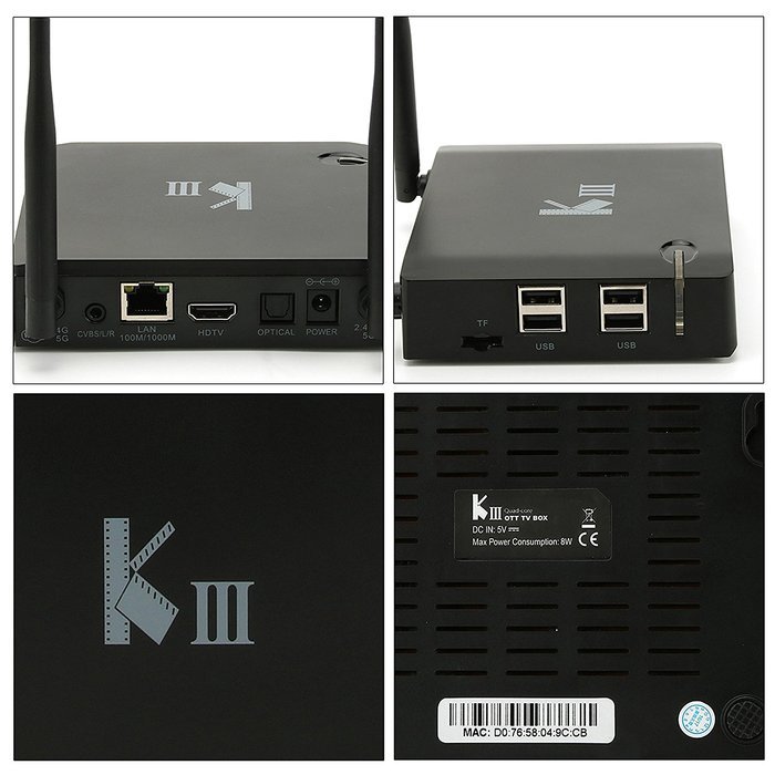 KOLOF KIII Amlogic S905 Quad Core OTT TV Box Android 5.1 KODI 16.1 2G RAM 16G ROM N5