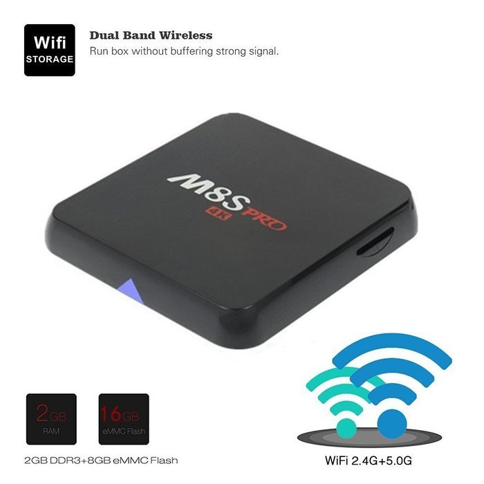 [Free Wireless Mini Keyboard] WIIKEE M8S Pro Amlogic S812 Pre-installed Fully Loaded Add-ons KODI Showbox Android... N3