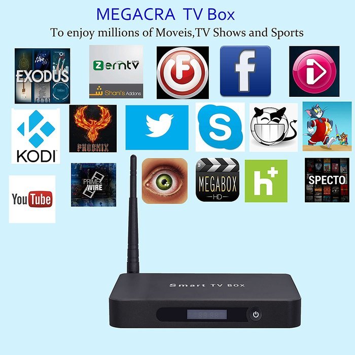 MEGACRA T9x TV Box Pre-installed Kodi 16.1 Support 4K*2K with 16GB EMMC Flash Blutooth 4.0 Pre-loaded Popular... N3