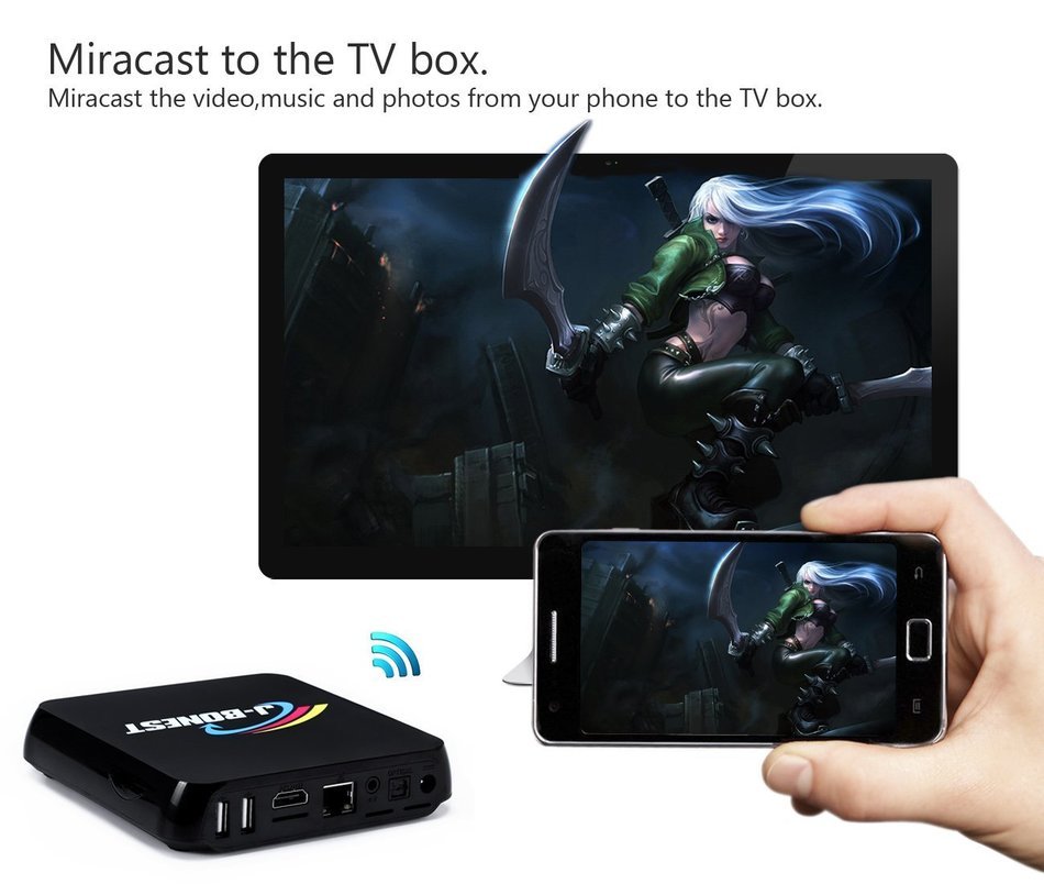 J-Bonest M8S Android TV Box, Amlogic S812 Quad Core, Android 4.4.2 Kikat N2