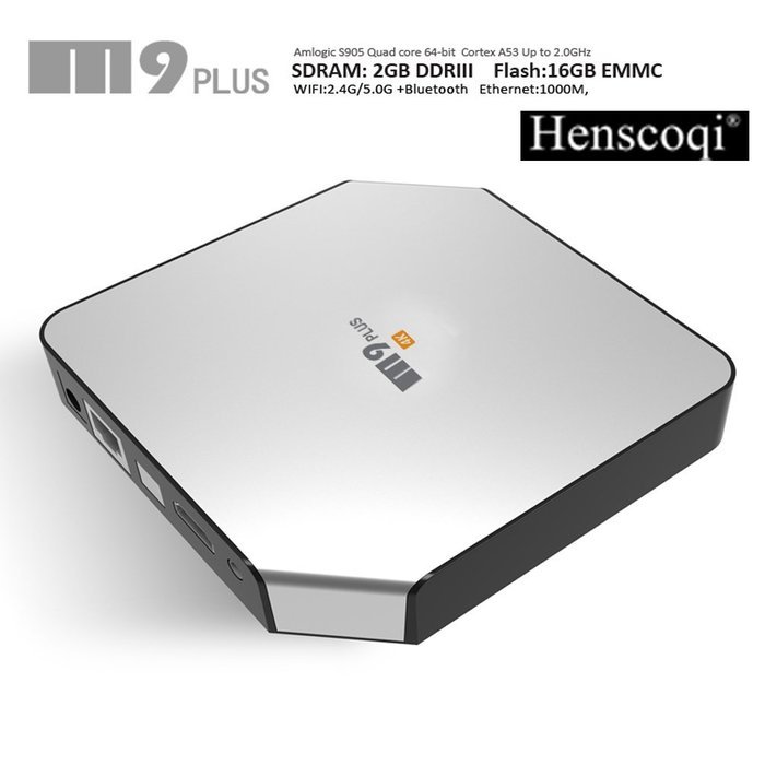 Henscoqi M9 Plus Android Smart TV Box Amlogic S905 2GB 16GB with Kodi 16.1 Support Dual Band WiFi 2.4GHz 5GHz... N2