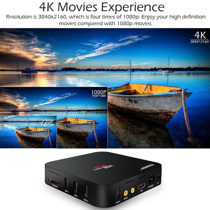 Docooler V88 PRO Smart Android 6.0 TV Box Amlogic S905X Quad Core 64bit KODI16.1 XBMC VP9 UHD 4K HDMI Mini PC... N8