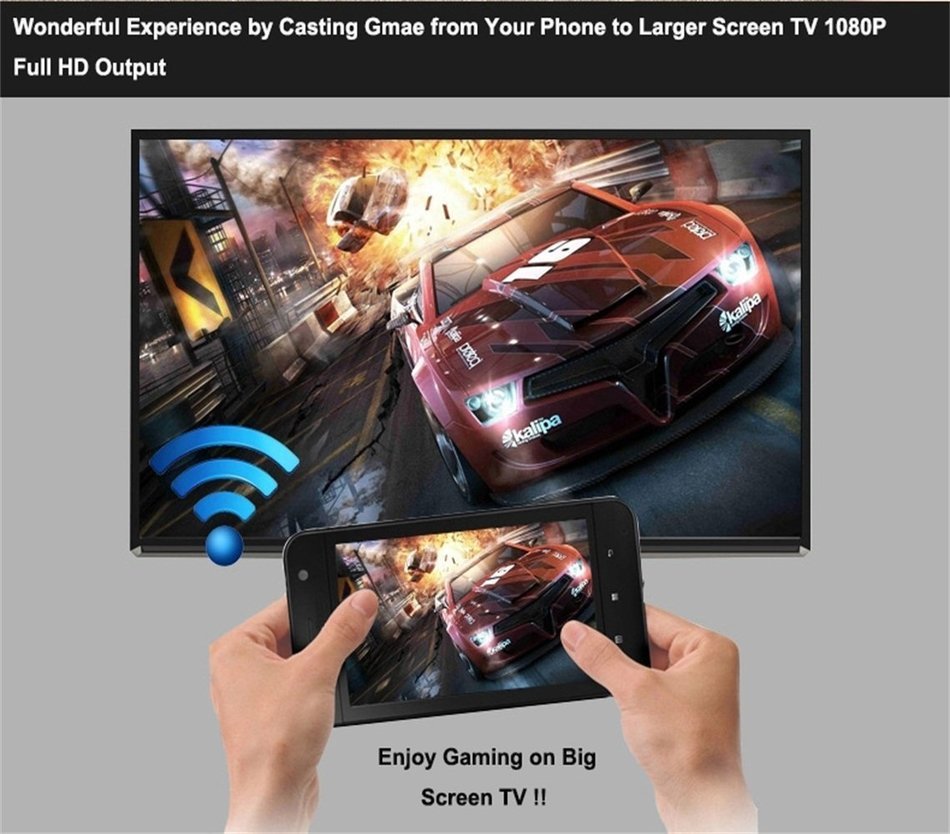Foxcesd Dongle 1080P Miracast Wireless HDMI Display Adapter Mirroring Streaming Videos, Audio, Picture, Live Camera... N7