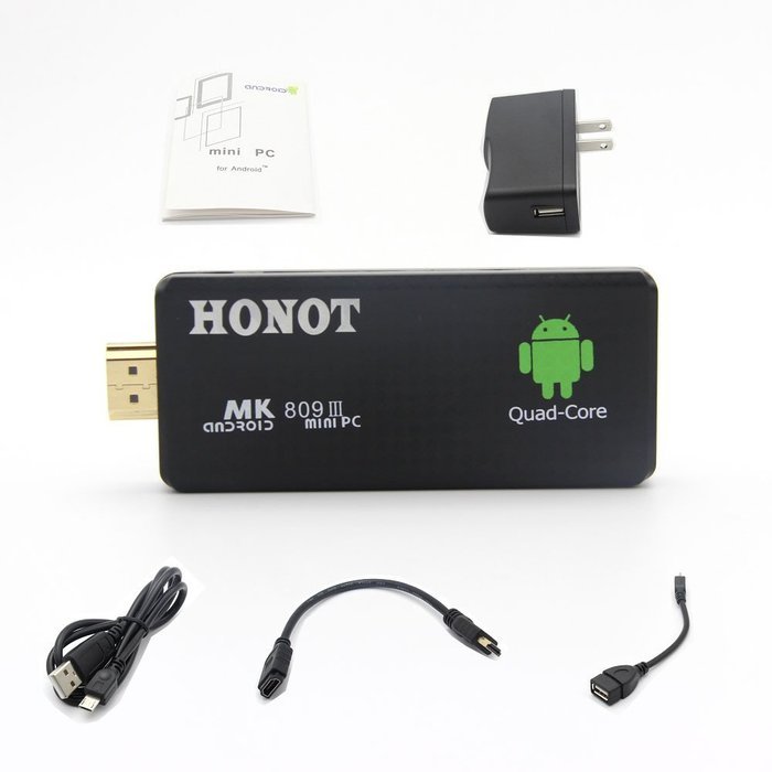 HONOT MK809III Android 4.4 TV Dongle Stick Mini PC Quad Core Rockchip RK3188T 2G/8G KODI DLAN WiFi Bluetooth 4.0... N6