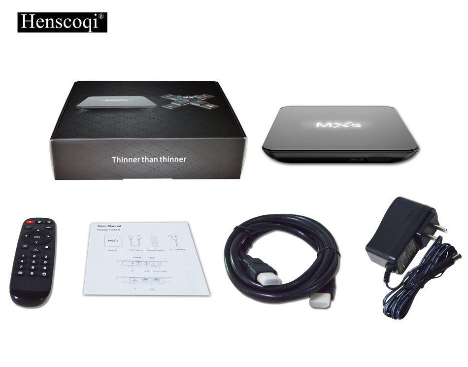 Henscoqi MXQ PRO 4K Android TV Box Amlogic S905 Android 5.1 Lollipop Streaming Media Player 1G+8G Memory 1000M... N5