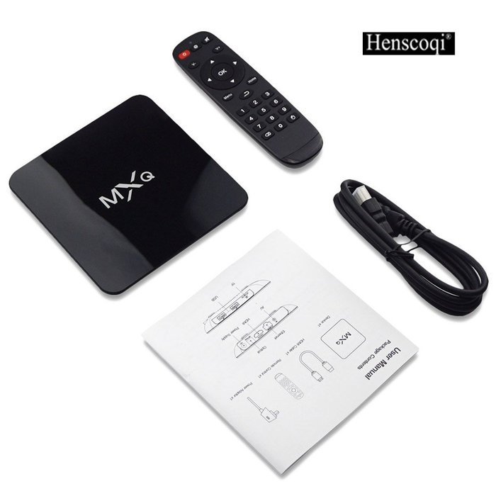 Henscoqi MXQ PRO 4K Android TV Box Amlogic S905 Android 5.1 Lollipop Streaming Media Player 1G+8G Memory 1000M... N13
