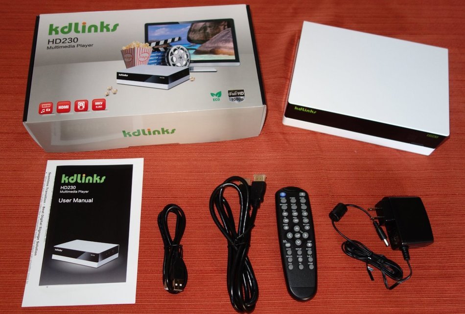 KDLINKS&reg; HD230 Full HD 1080P Multimedia Digital Signage TV Media Player with Gapless Video Playback Feature N6