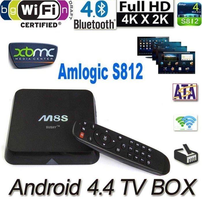 SUSAY&reg; M8s Quad Core Xbmc Android Tv Box Amlogic S812 2g/8g Dual Wifi