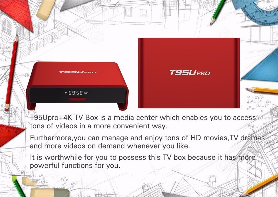 M.Way Aluminum 4K Android 6.0 TV Box S912 Octa Core 2GB RAM 16GB Flash Dual Band Wifi 2.4GHz 5GHz Bluetooth 4.0... N4