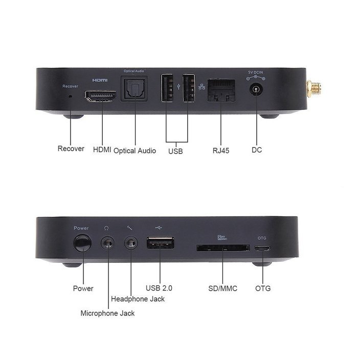 Minix X8H+ (X8H Plus) Smart TV Box Mini PC & Media Streaming Player; Amlogic S812-H Quad-Core CPU; Android 4.4.2... N5