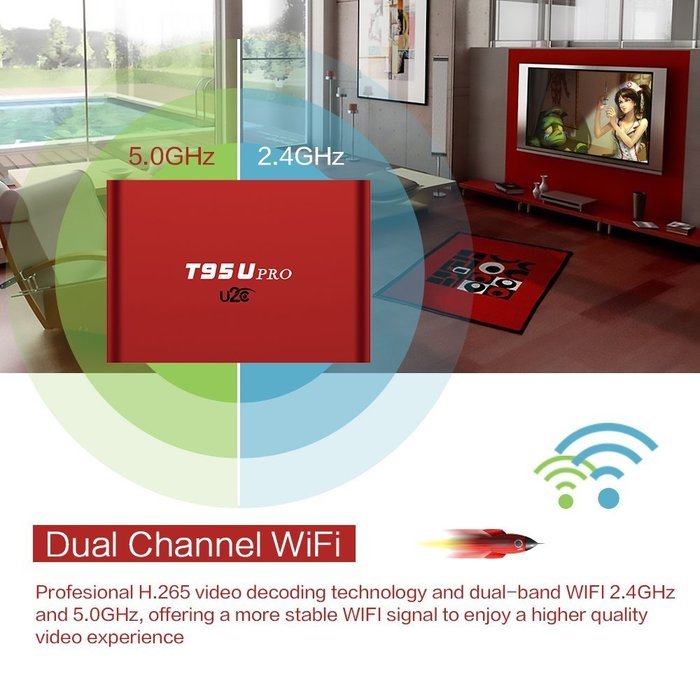 Smart Android 6.0 TV BOX, U2C T95U Pro Kodi 16.1 Amlogic S912 Octa-core 2GB 16GB LAN 100M/1000M with Fully Loaded... N2