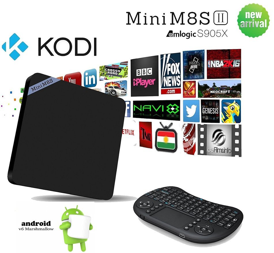 [2016 NEWEST TV BOX]ALSTEN Mini M8S II Android TV Box-Google Android 6.0-2G Memory Amlogic S905X-Ultra 4K Smart...