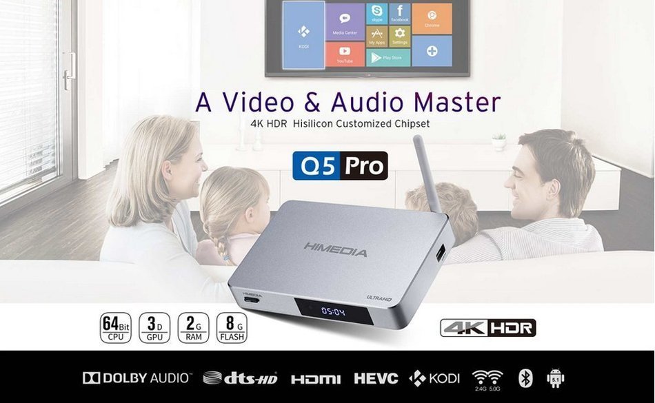 [BoLv] HiMedia Q5PRO Media Player Ultra-HD 4K Android 5.1 Smart TV Box, 7.1 HD-Audio, dual-band wi-fi, Gigabit... N2