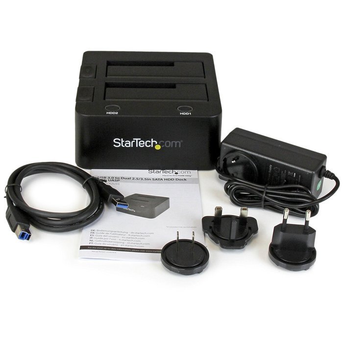 StarTech.com Universal Hard Drive Docking Station 2.5 and 3.5 Inches HDD and SSD with UASP and SATA III (UNIDOCKU33) N8