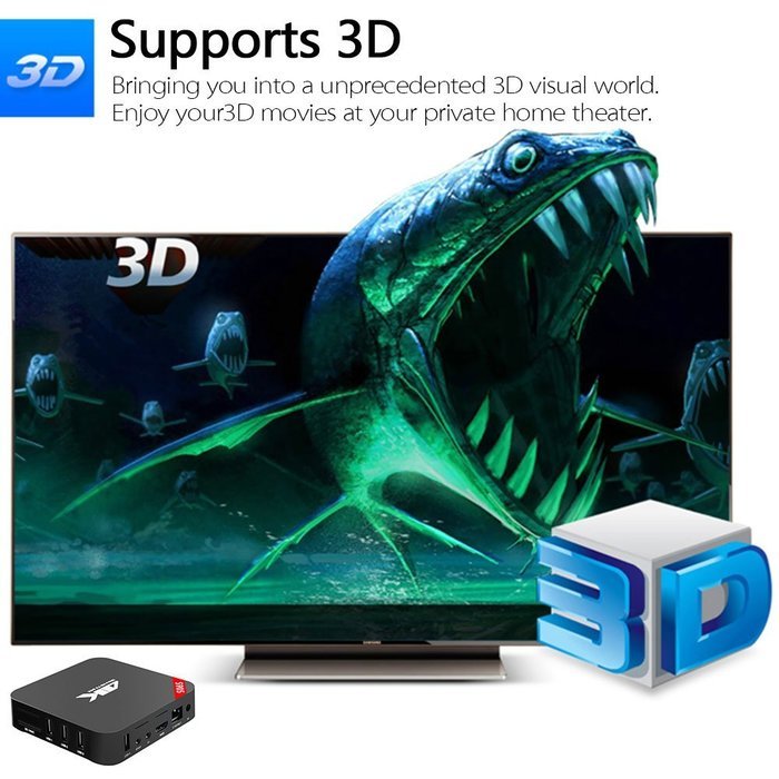 Docooler&reg; 4K UHD TV BOX Smart Android 5.1.1 Amlogic S905 Quad Core 64bit 1GB / 8GB KODI 16.0/ XBMC 4K*2K60fps... N6