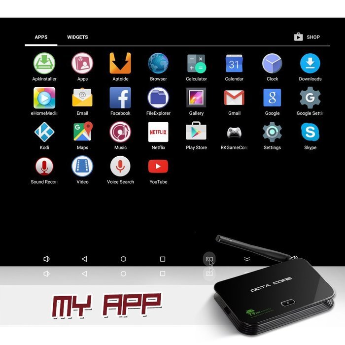 Yuntab Z4 Android 5.1 Streaming Media Player Octa Core 2GB/16GB, 64 bits HDMI 2.0/ H.265/ 4K with 2.5G/5G with... N4