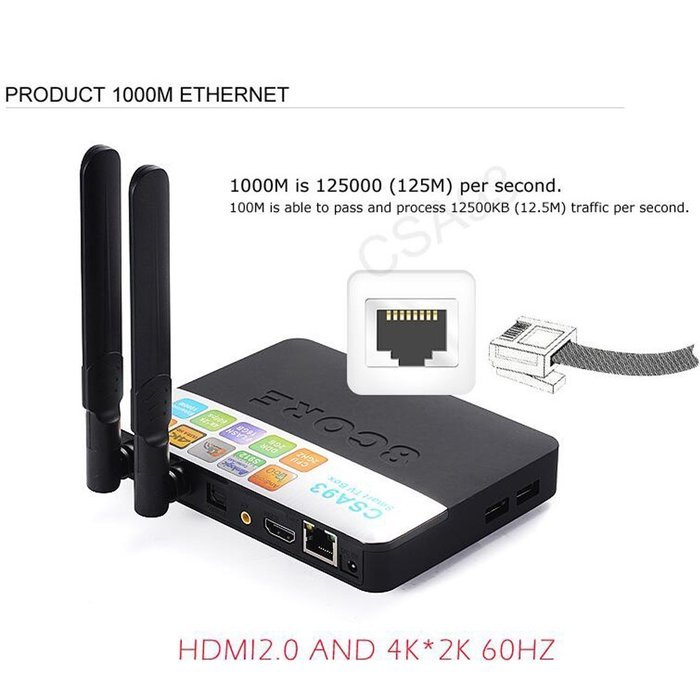 Epteam Android 6.0 Amlogic S912 Octa-Core [2G DDR3/16G] Kodi 17.0 Dual Wifi 2.4G/5G H.265 Ethernet 100M/1000M... N4