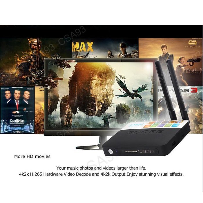 Epteam Android 6.0 Amlogic S912 Octa-Core [2G DDR3/16G] Kodi 17.0 Dual Wifi 2.4G/5G H.265 Ethernet 100M/1000M... N5