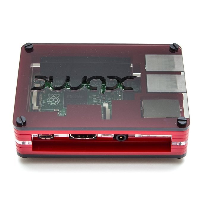 Raspberry Pi 3 Based - Extreme Xbmc Kodi Media Center - Red Case - Bundle with Wireless Keyboard/Touchpad N3