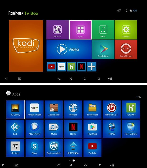 Rominetak [Wireless Touchpad Backlit Mini Keyboard] + R60 Android 6.0 OS TV Box 2GB DDR3 RAM 16GB Flash Bluetooth... N4