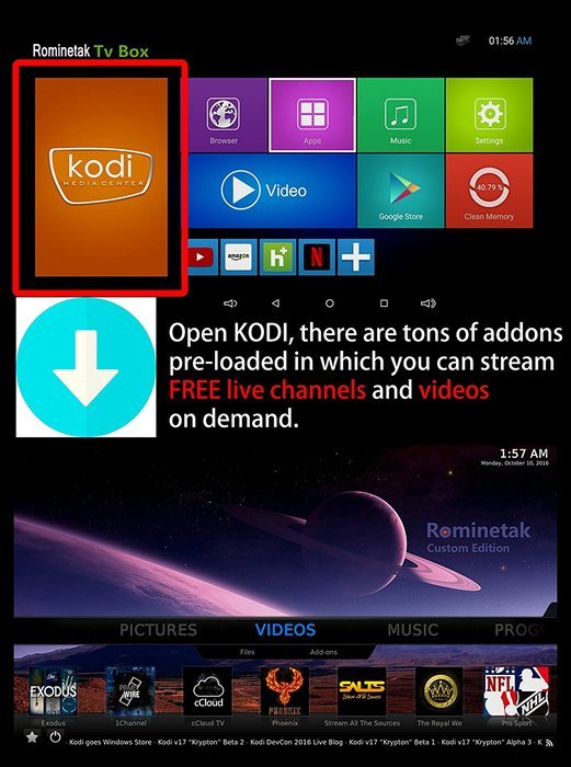Rominetak [Wireless Touchpad Backlit Mini Keyboard] + R60 Android 6.0 OS TV Box 2GB DDR3 RAM 16GB Flash Bluetooth... N5