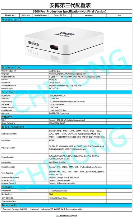 PRE-ORDER UNBLOCK Tech Newest GEN 3 最新安博盒子第三代 S900 PRO INTERNET TV BOX IPTV BOX Unblock Tech Gen3 S900 Pro 16G... N3