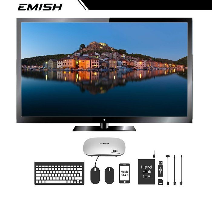 EMISH X810 Andoird Tv Box, Game Player with KODI, 4K2K Rockchip 3368 64Bit Octa Core DDRIII 2GB, EMMC Flash 16GB... N4