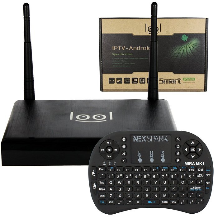Loolbox Arabic IPTV Box + NEXspark Mira Mini Wireless Keyboard MK1, Arabic Channels TV Box, 400+ Arabic Channels...