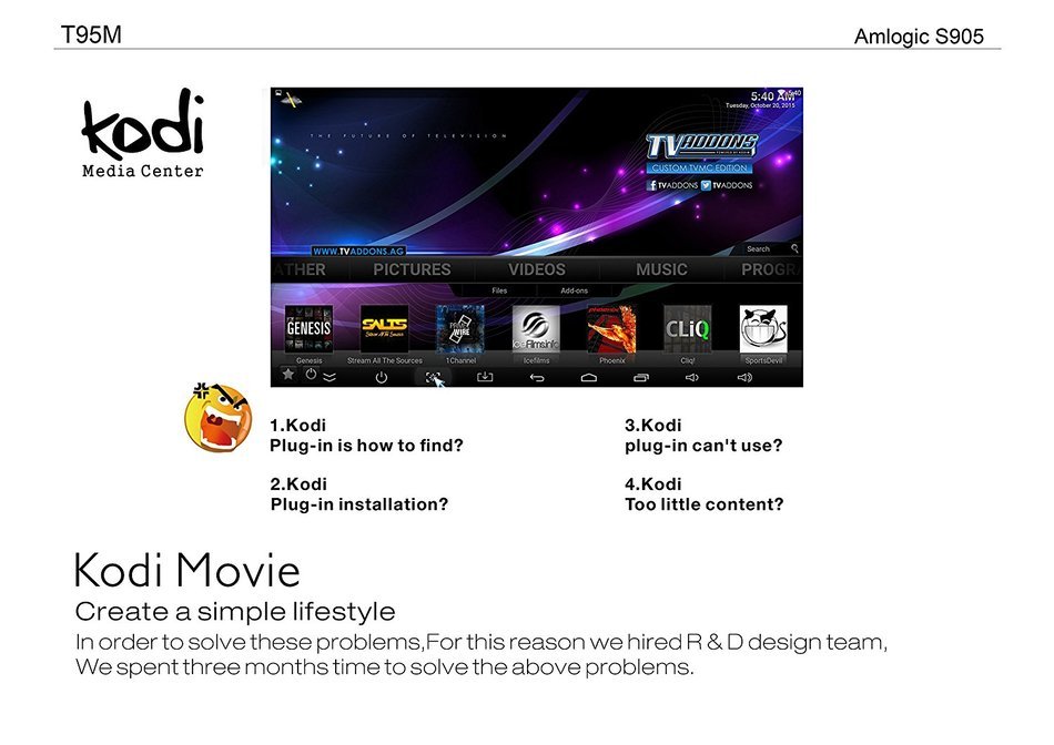 T95M Wifi Android TV Box with Pre Installed Kodi, Quad Core Cortex-A53, 1GB DDR3 RAM and 8GB emmc Flash N8