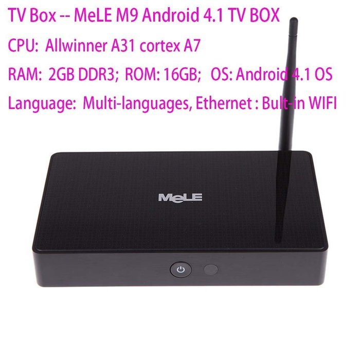MeLE M9 Quad Core 2GB/16GB HD 4K Mini PC Android TV Box +F10 pro Voice Keyboard