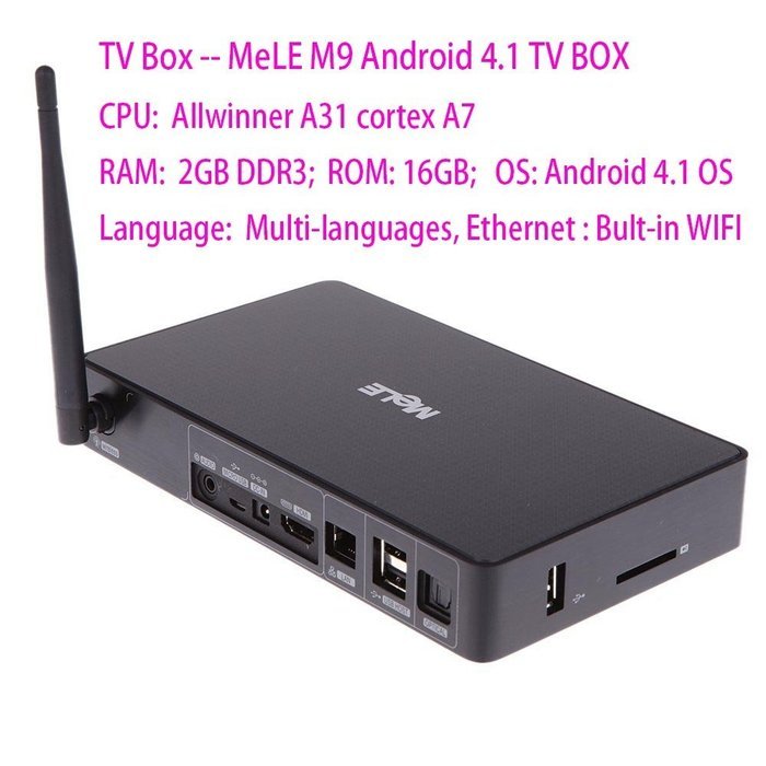 MeLE M9 Quad Core 2GB/16GB HD 4K Mini PC Android TV Box +F10 pro Voice Keyboard N3