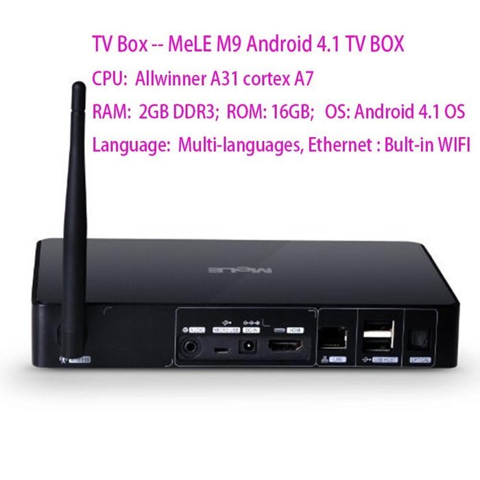MeLE M9 Quad Core 2GB/16GB HD 4K Mini PC Android TV Box +F10 pro Voice Keyboard N6