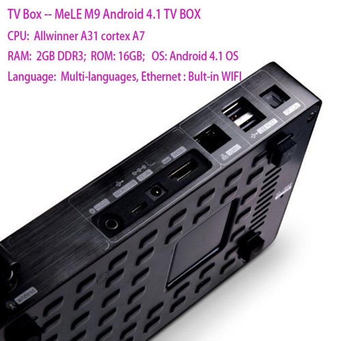 MeLE M9 Quad Core 2GB/16GB HD 4K Mini PC Android TV Box +F10 pro Voice Keyboard N7