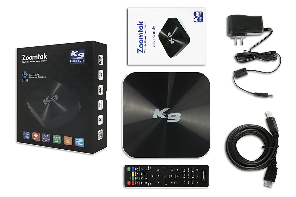 Android TV BOX Zoomtak K9 Amlogic S905 A53 64bit CPU Quad Core With Android 5.1 OS 1GB/8GB XBMC/Kodi 16.1 Streaming... N5