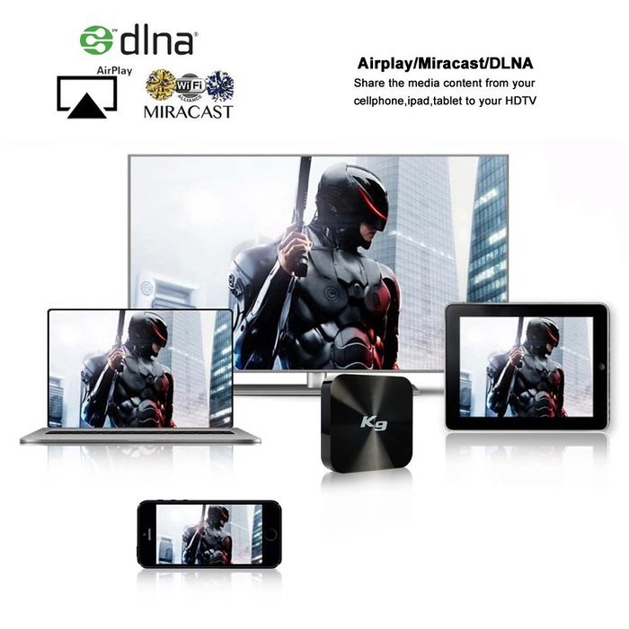 Android TV BOX Zoomtak K9 Amlogic S905 A53 64bit CPU Quad Core With Android 5.1 OS 1GB/8GB XBMC/Kodi 16.1 Streaming... N6