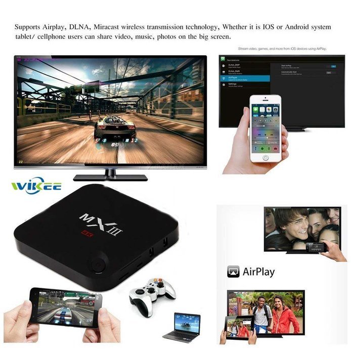 [2016 new arrivals] WIIKEE MX3 MXIII KODI Android 4.4 Amlogic S812 Quad Core 1G/8G XBMC Streaming Media Player... N2