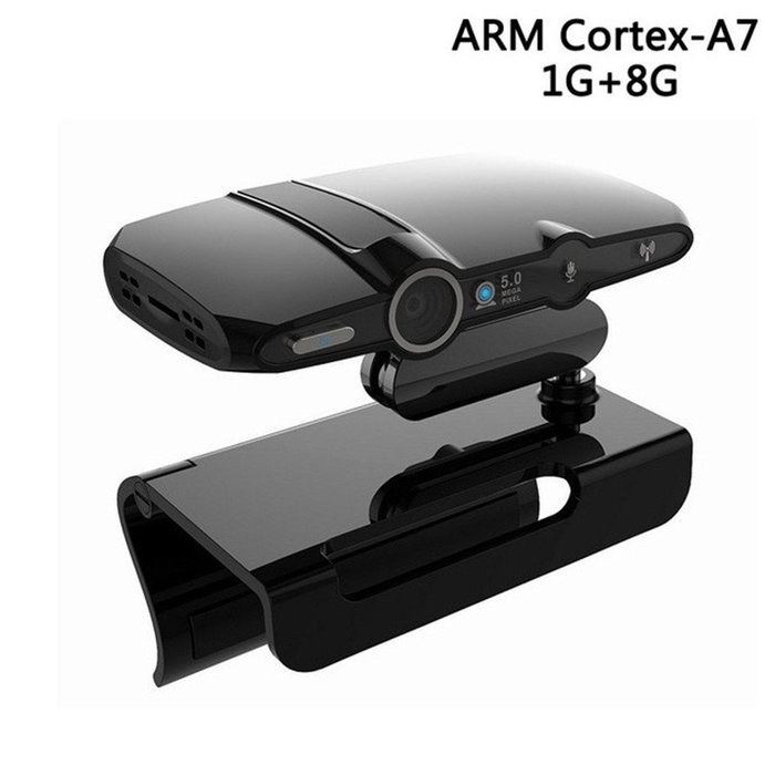 VSSPEED Quad Core Android 4.4 Smart TV Box Dongle with HD Camera 2.0MP 360&deg; Adjustment for Video Calls Bluetooth...