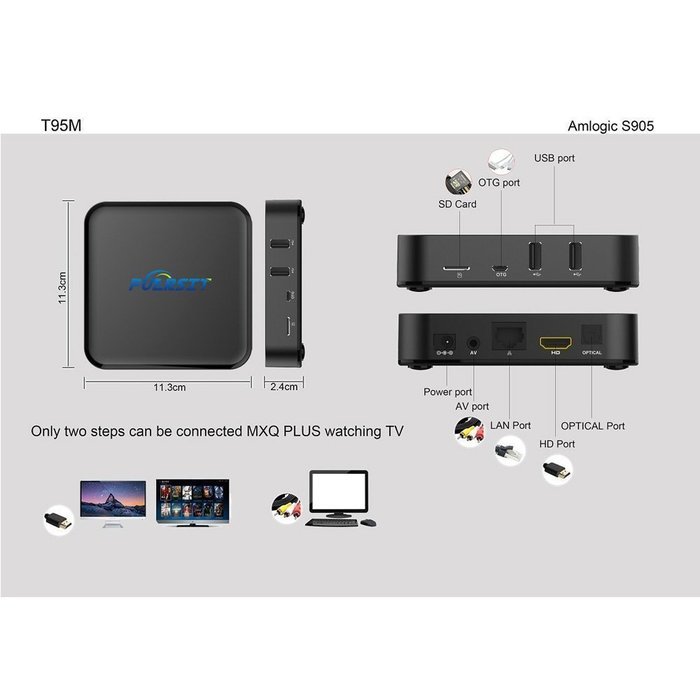 2016 Newest Puersit I9M Android 5.1 TV Box Amlogic S905 Corte-A53 Quad Core Kodi 16.0 [4k/2k/64 Bit] xbmc Fully... N8