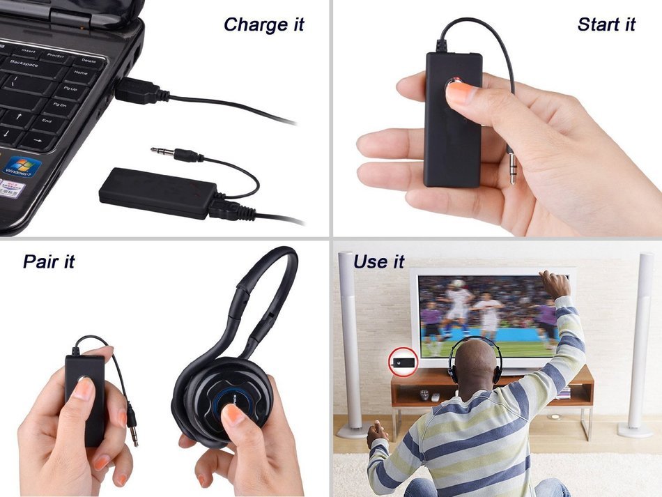 COOLEAD-Wireless Portable Bluetooth Stereo Music Transmitter (Not A Bluetooth Receiver) - Make 3.5mm Device Home... N3