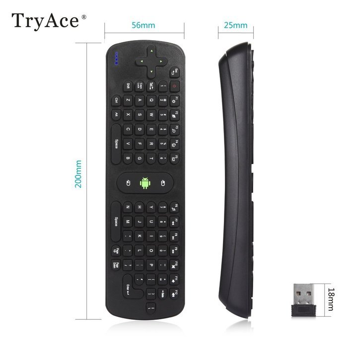 TryAce&reg; 2.4G Portable Mini Wireless Remote Keyboard Mouse PC HTPC IPTV Smart TV and Android TV Box Media Player... N4