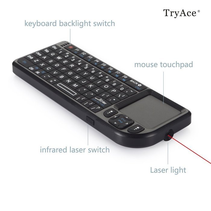 TryAce&reg; 2.4G Portable Mini Wireless Remote Keyboard Mouse PC HTPC IPTV Smart TV and Android TV Box Media Player... N26