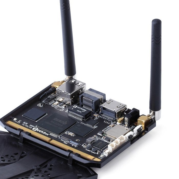 GeekBox Open Source Cross TV BOX with MXMIII Android 5.1 & Ubuntu Dual Boot 4K RK3368 Octa Core 2G/16G AC WIFI... N4