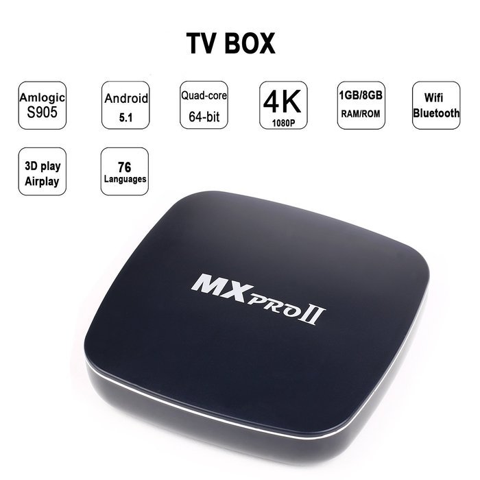 Wifi Bluetooth 3D Airplay Smart TV Box Vokul Amlogic S905 Quadc Core 2.4GHz 1080P HD Streaming Media Player Kodi... N3