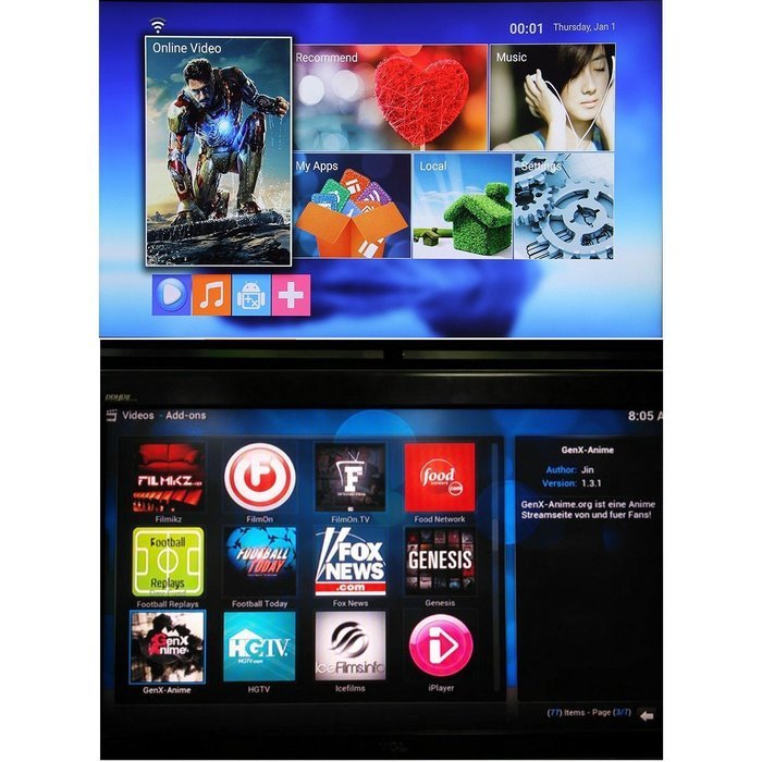 Wifi Bluetooth 3D Airplay Smart TV Box Vokul Amlogic S905 Quadc Core 2.4GHz 1080P HD Streaming Media Player Kodi... N6