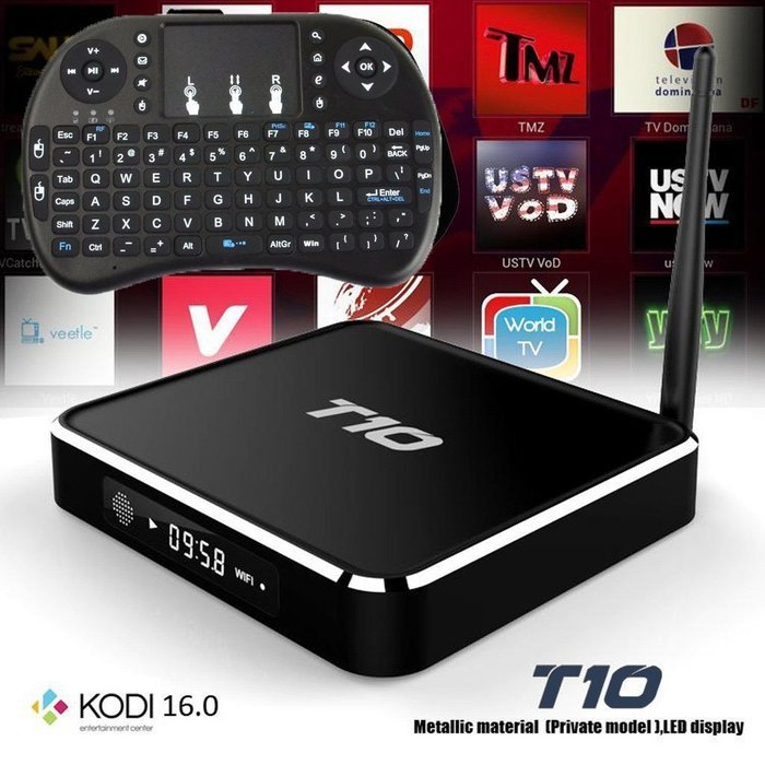RiSheng Sunvell T10 TV Box Google Android 4.4 Amlogic S805 Quad Core ARM Cortex A9 1GB 8GB Kodi 16.0 Smart Streaming...